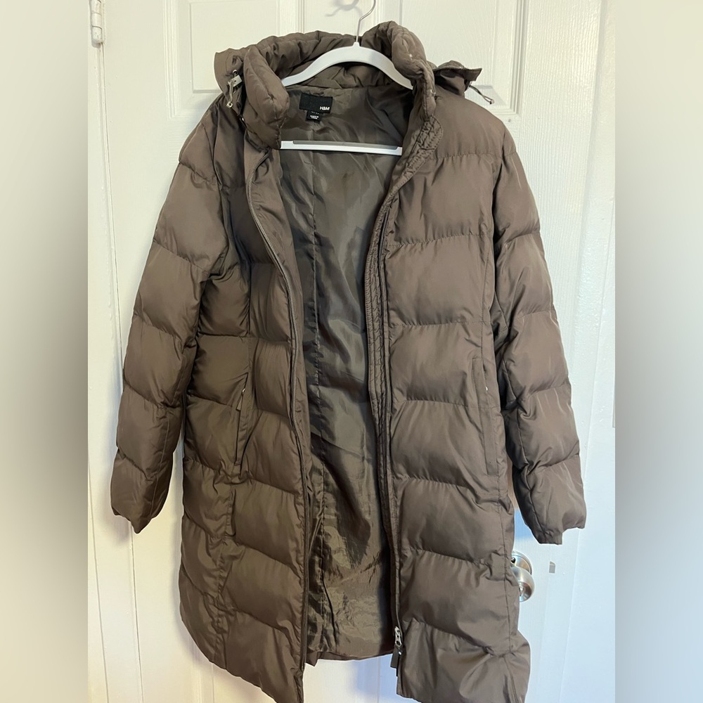 H&M Women's Brown Puffer Jacket